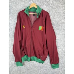 Vintage Adidas Portugal Jacket Men's 2XL Soccer World Cup FIFA 1974 Trefoil Red